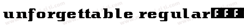 unforgettable regular字体转换